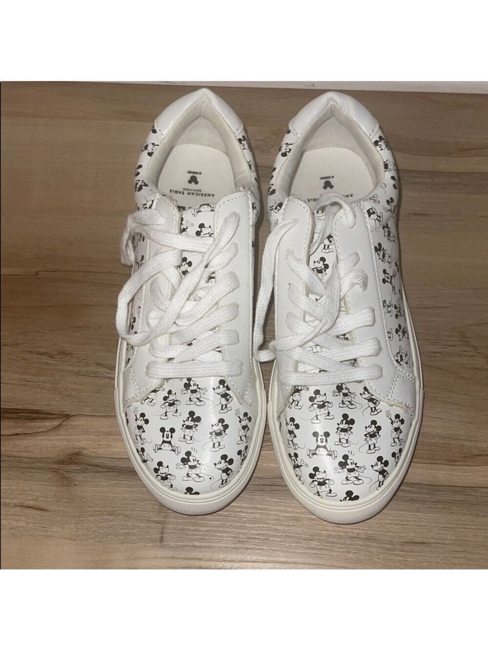 Disney x American Eagle Mickey Mouse Sneakers - White Canvas - Size 7